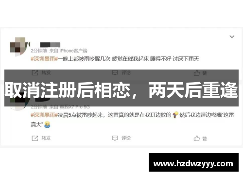 取消注册后相恋,两天后重逢 取消注册后相恋,两天后重逢
